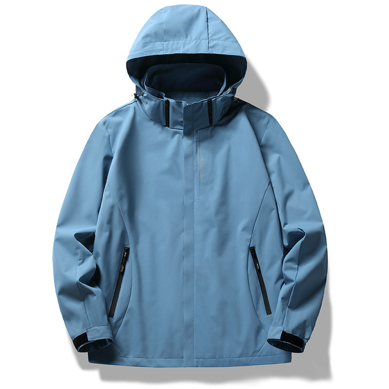 Damen wetterfeste Funktionsjacke mit verstellbarer Kapuze und atmungsaktiven Materialien EB
