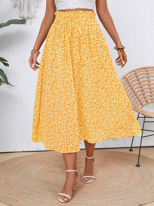 Damen Midi-Rock mit floralen Print EB