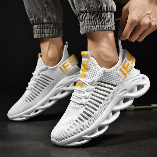 Damen Modische und atmungsaktive Sport Sneakers mit stoßdämpfender Sohle EB