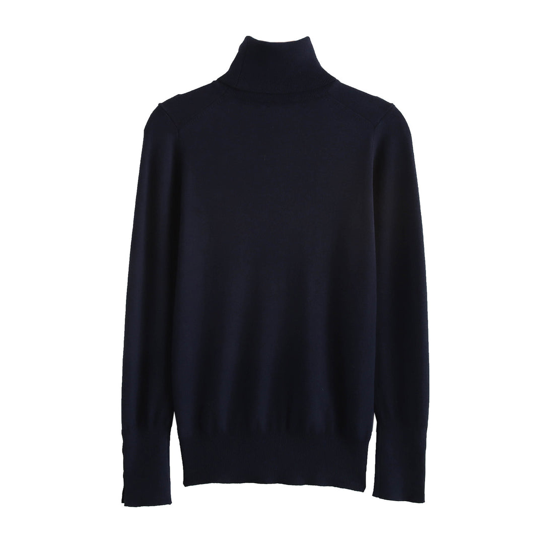 Damen Rollkragenpullover mit eleganten Knopfdetails EB