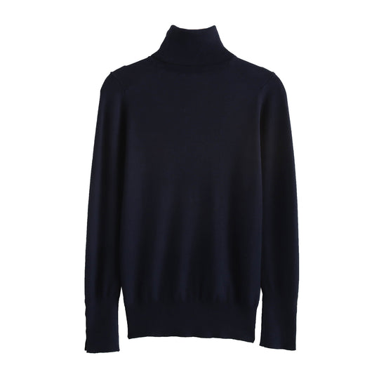 Damen Rollkragenpullover mit eleganten Knopfdetails EB