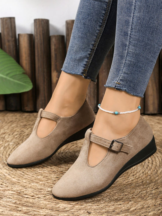 Damen Elegante Mokassins mit modischem Riemendesign EB