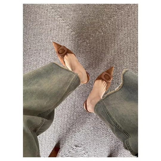 Damen elegante Slingback Pumps mit modernem Riemendesign EB