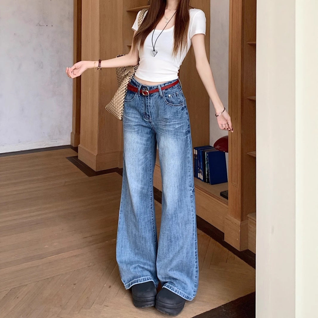 Damen weit geschnittene Jeanshose im urbanen Style EB