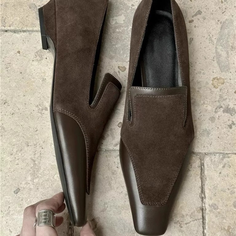 Damen edle Leder Loafers EB