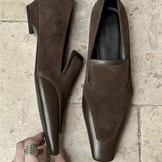 Damen edle Leder Loafers EB