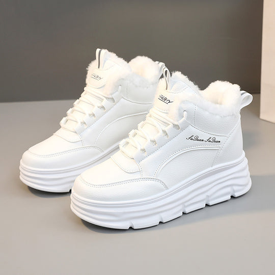 Damen High-Top Winter Sneakers mit weichem Fleece-Futter und rutschfester Sohle EB