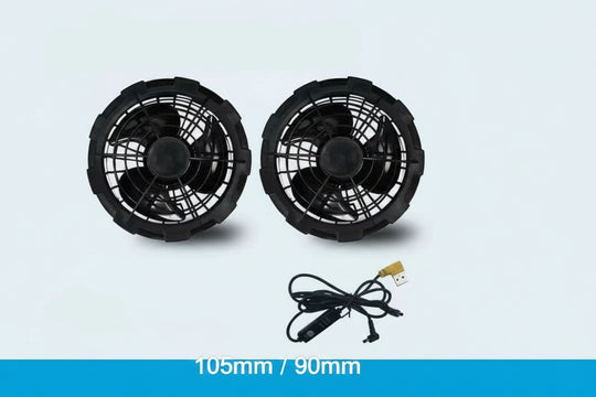 Unisex tragbares USB-Fan-Doppelpack für Kühlwesten mit drei Geschwindigkeitsstufen EB