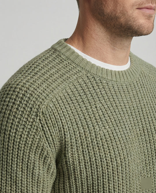 Herren Grobstrick Pullover mit Rundhalsausschnitt und lässigem Schnitt EB