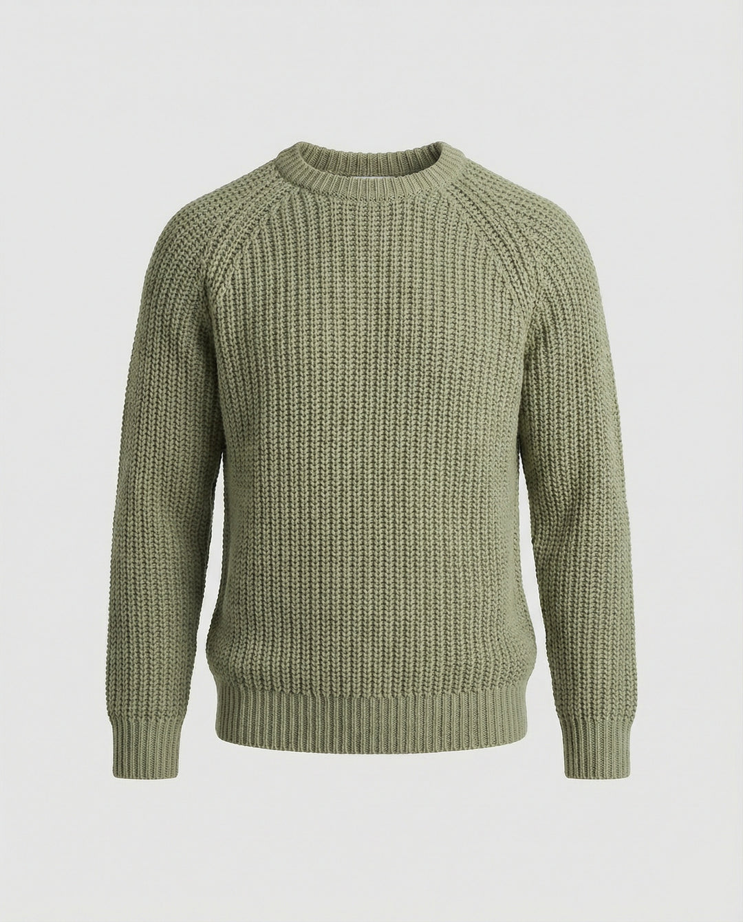 Herren Grobstrick Pullover mit Rundhalsausschnitt und lässigem Schnitt EB