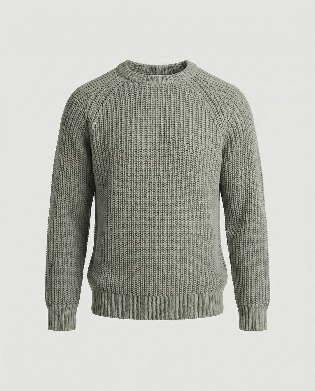Herren Grobstrick Pullover mit Rundhalsausschnitt und lässigem Schnitt EB