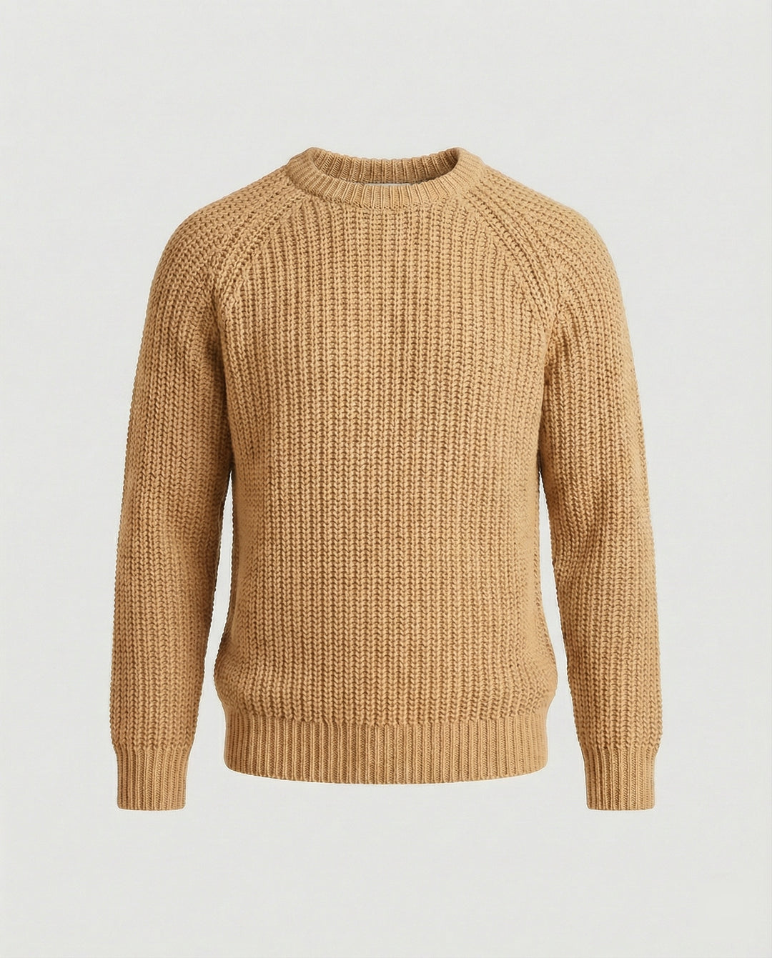 Herren Grobstrick Pullover mit Rundhalsausschnitt und lässigem Schnitt EB