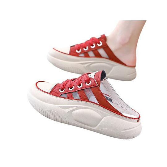 Damen Sportliche Slip-On Sneakers mit atmungsaktivem Design und gepolsterter Sohle EB
