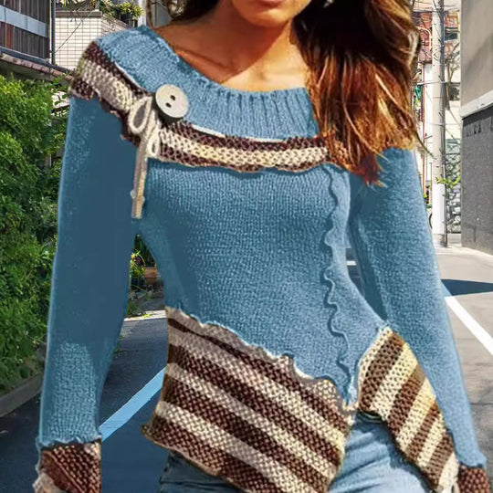 Damen Strickpullover mit kunstvollem Design und eleganten Details EB