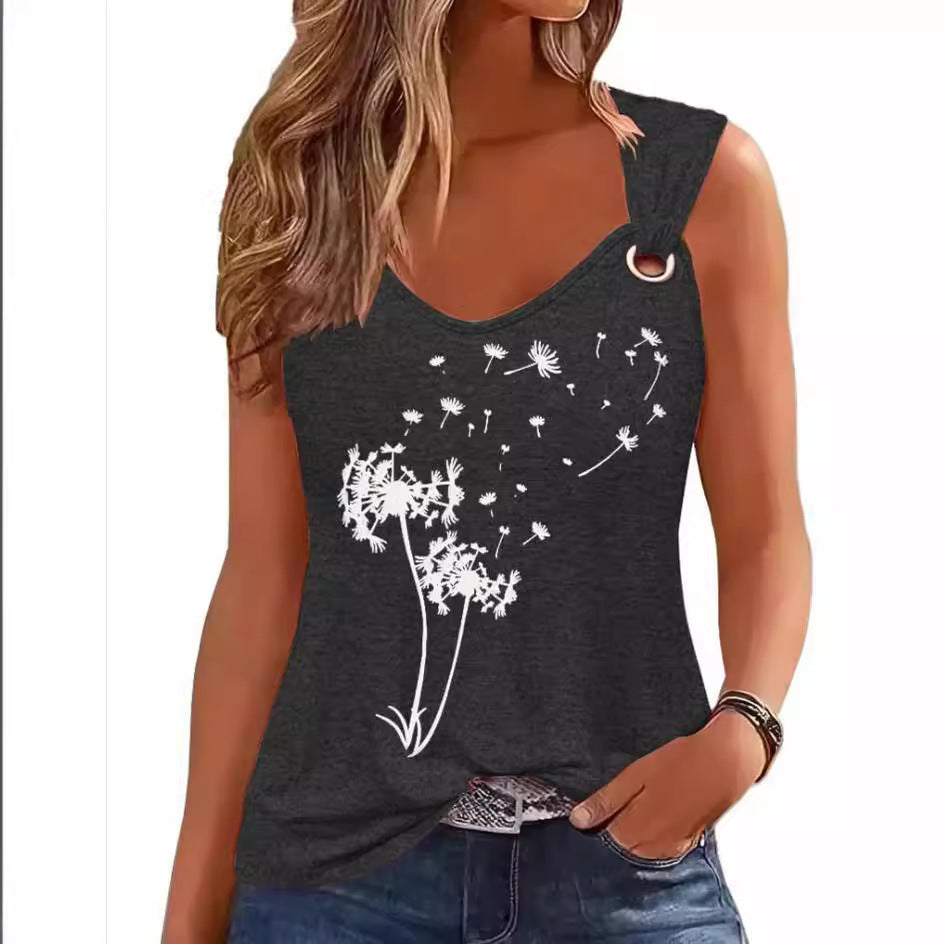 Damen Tanktop mit einzigartigem Grafikdruck und lässigem Schnitt EB