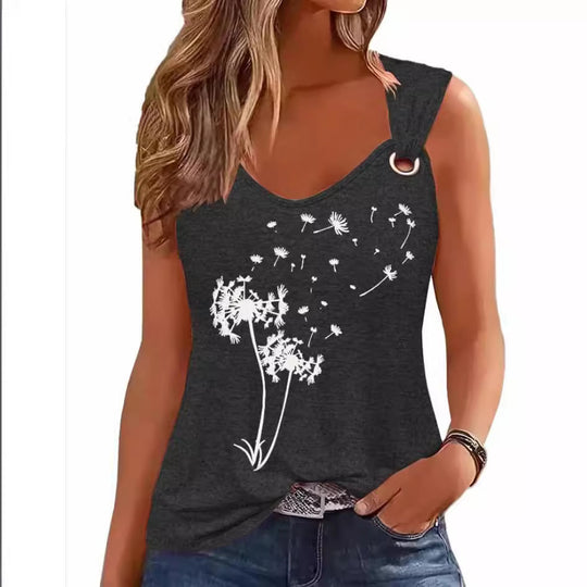 Damen Tanktop mit einzigartigem Grafikdruck und lässigem Schnitt EB