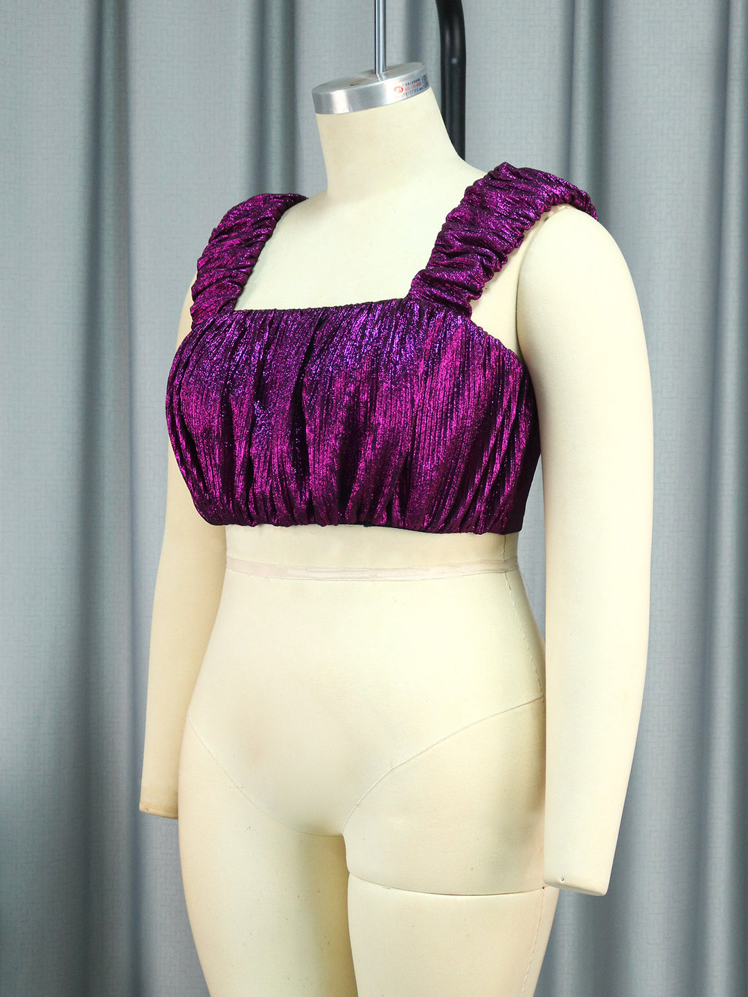 Damen Glitzerndes Bustier mit Rüschendetails EB