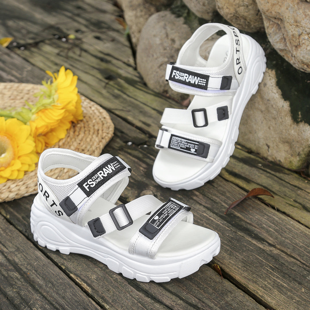 Damen Sportliche Sandalen mit verstellbaren Riemen und rutschfester Sohle EB