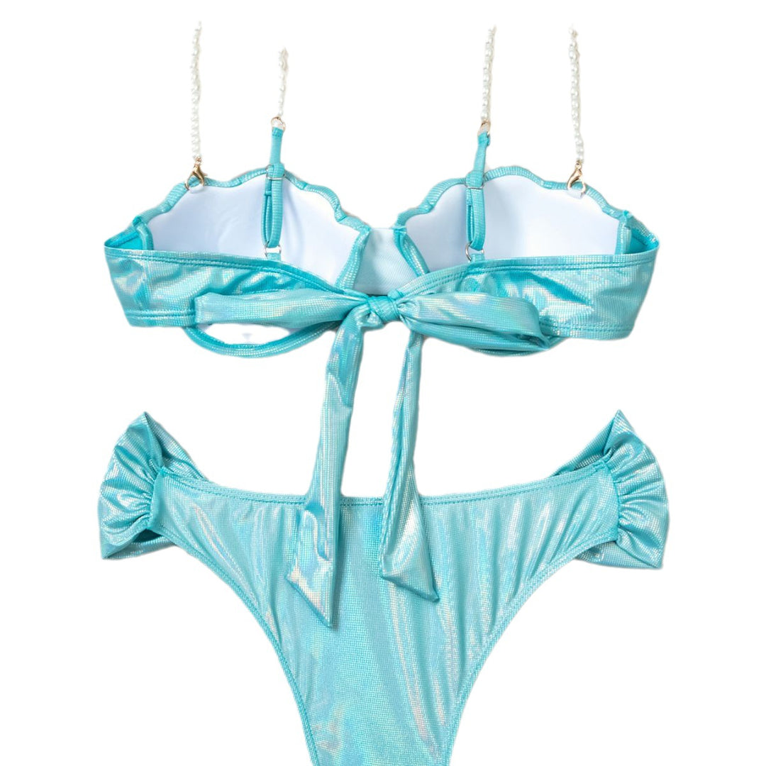 Damen Balconette-Bikini mit luxuriösen Perlenakzenten EB
