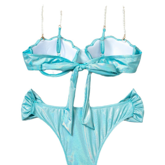 Damen Balconette-Bikini mit luxuriösen Perlenakzenten EB