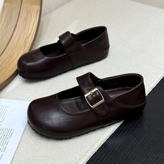 Damen Mary Janes mit modischem Schnallenverschluss und bequemer Sohle EB