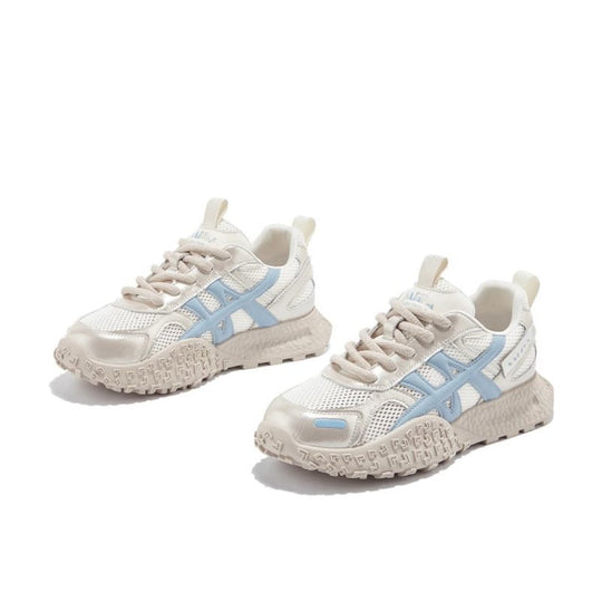 Damen Sportliche Trend-Sneaker mit atmungsaktiven Mesh-Obermaterialien und stoßdämpfender Sohle EB