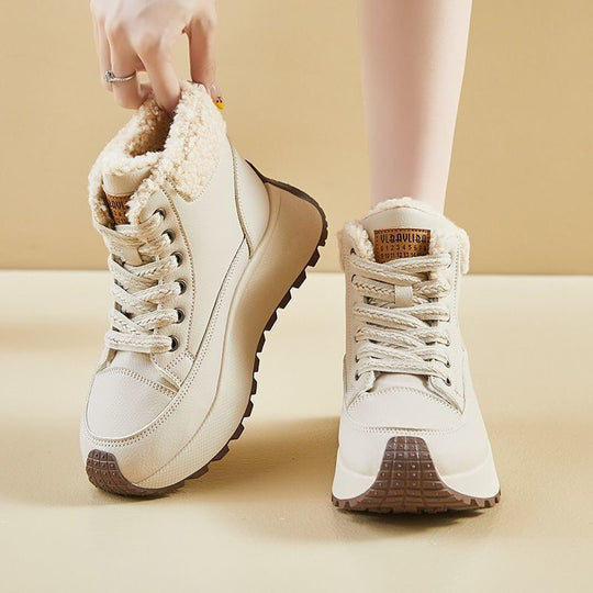 Damen Sportliche Winter Sneakers mit warmem Innenfutter und rutschfester Sohle EB