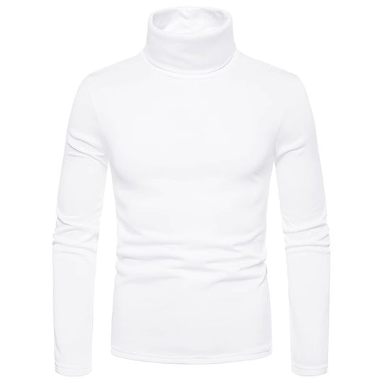 Herren Rollkragenpullover aus hochwertigem Baumwollmix mit figurbetontem Schnitt EB