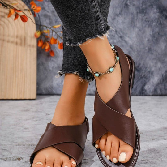 Damen Riemensandalen mit verstellbarem Riemendesign EB