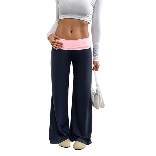 Damen Sportliche Freizeithose mit weitem Bein EB