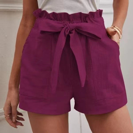 Damen Tailored Shorts mit Krawatte und praktischen Taschen EB