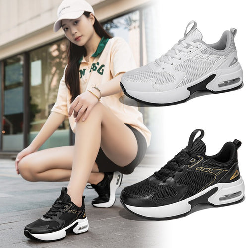 Damen Komfortable Sneakers mit atmungsaktivem Obermaterial und dämpfender Sohle EB