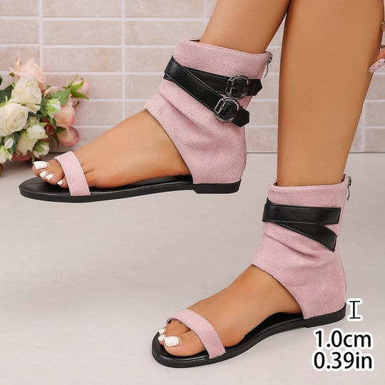 Damen Elegante Ankle-Sandalen mit verstellbaren Riemen EB