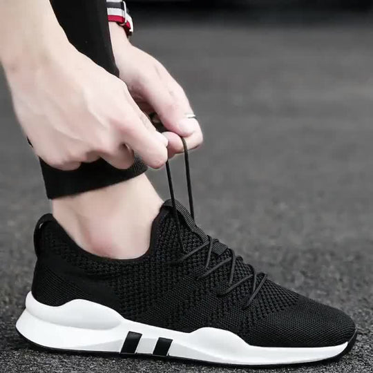 Damen Sportliche Leichtgewicht Sneakers mit atmungsaktiver Strickoberfläche EB