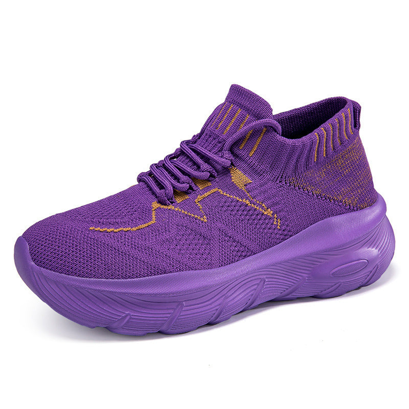 Damen Sportliche Strick-Laufschuhe mit flexiblem Schaft und rutschfester Sohle EB