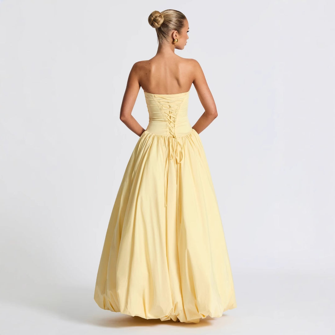 Damen Abendkleid mit figurbetontem Oberteil und asymmetrischem Rock EB
