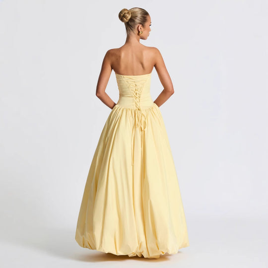 Damen Abendkleid mit figurbetontem Oberteil und asymmetrischem Rock EB