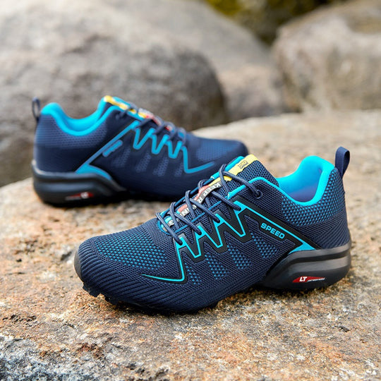 Damen Sportliche Trail-Laufschuhe mit rutschfester Profilsohle und atmungsaktivem Obermaterial EB