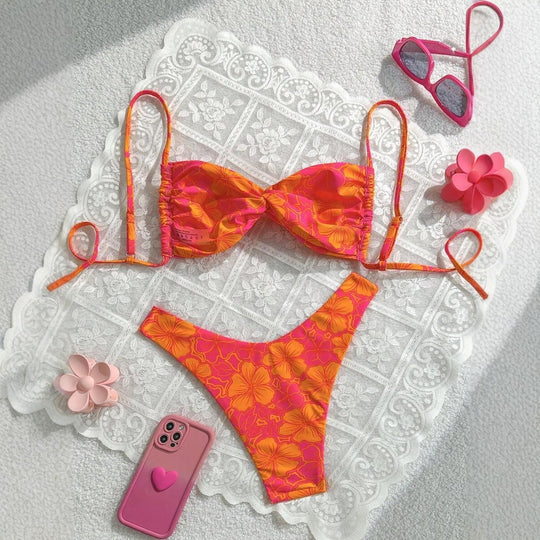 Damen Floral Bikini-Set EB