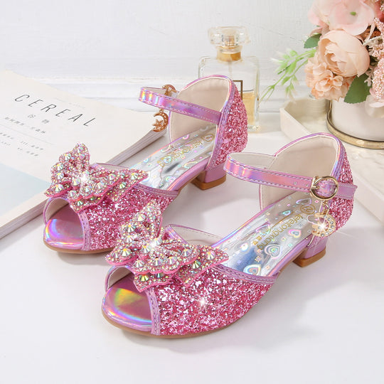 Mädchen Elegante Ballerina Sandalen mit Glitzer und Strass EB