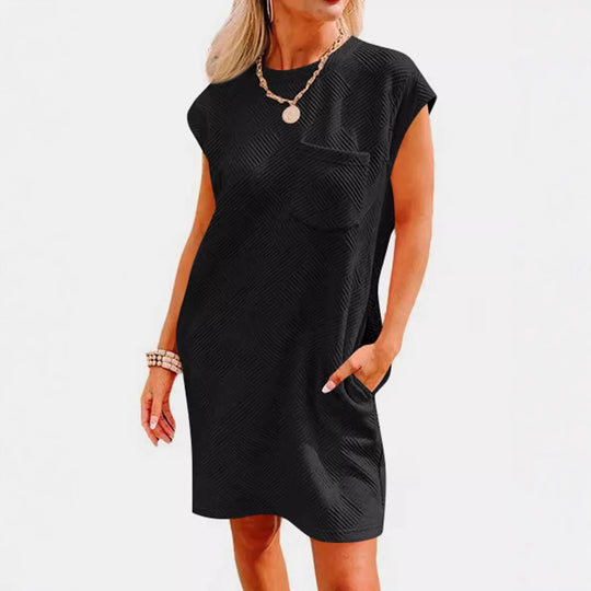 Damen lässiges Katzentop mit dekorativem Strukturdesign EB