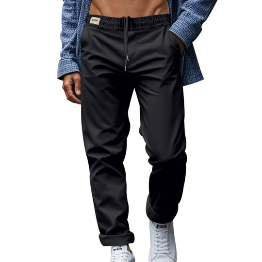 Herren elegante Freizeithose mit lockerem Schnitt und atmungsaktiver Struktur EB