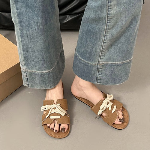 Damen Sandalen mit dekorativen Schleifenakzenten EB