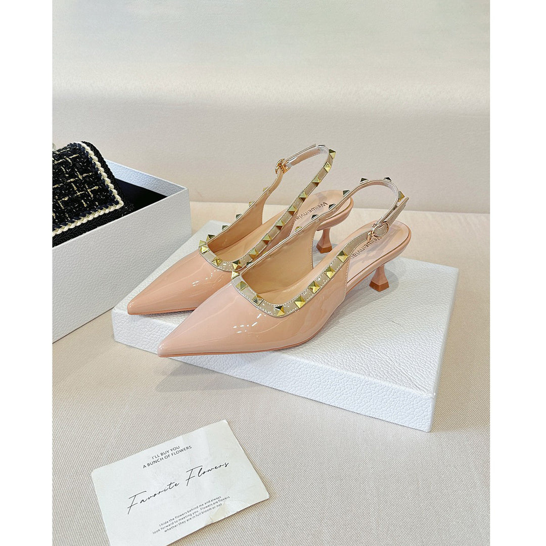 Damen Slingback-Pumps mit modischem Nieten-Design EB