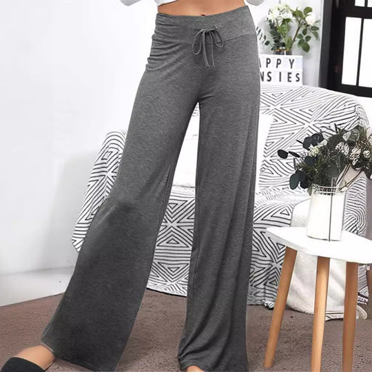 Damen Weite Freizeithose mit Kordelzug und lockerer Passform EB