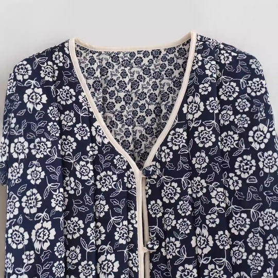 Damen gesteppte Jacke im floralem Design mit praktischen Taschen EB