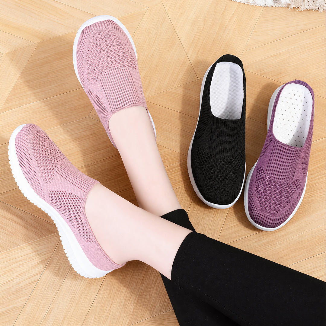 Damen Bequeme und atmungsaktive Slip-On Freizeitschuhe EB