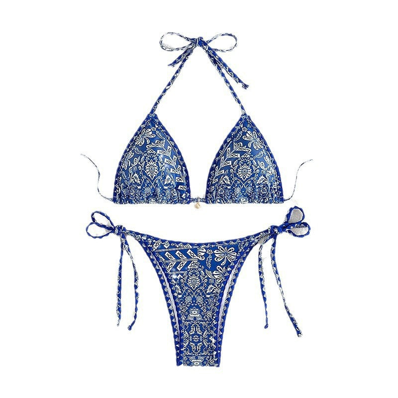 Damen Triangel-Bikini-Set mit eleganter Spitze EB