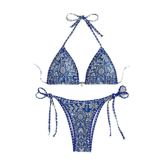 Damen Triangel-Bikini-Set mit eleganter Spitze EB