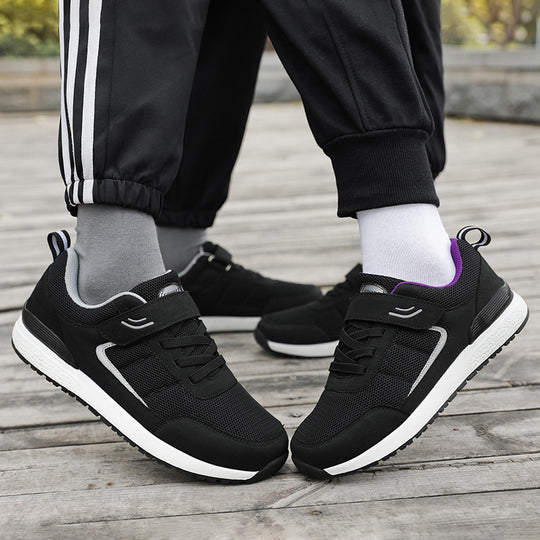 Damen Sportliche Sneaker mit verstellbarem Klettverschluss und atmungsaktiver Netzoberfläche EB